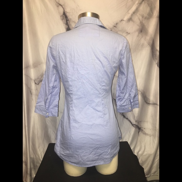 Blue Button Up - Picture 2 of 4